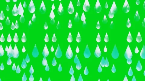 Blue Rain Droplets Falling Loop Video stock 318956315