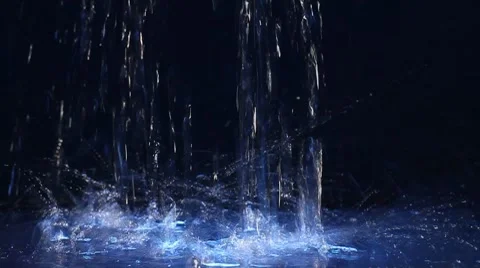 Blue rain 스톡 동영상 8599124