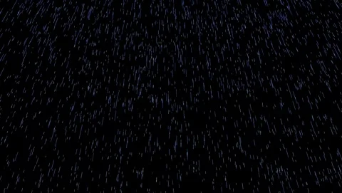 Blue rain streaks falling against black background Video stock 317564337