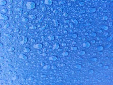 Blue Rain Water Drops Stock Photos