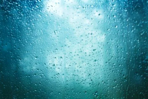 Blue rain with window in the forest Stock-Fotos