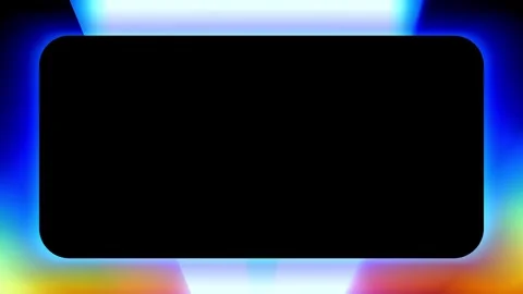 Blue Rainbow Glowing Frame Border Stock Footage 340297550