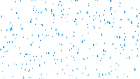 Blue Raindrops On a White Background Stock Footage 145380880