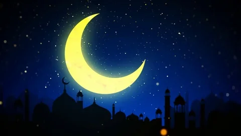 Blue Ramadan Abstract background Stock Footage 75086143
