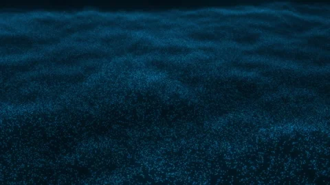 Blue Rapidly Twitching Particles Rushing Past Vibrating and Bouncing on Black 動画素材 334165619