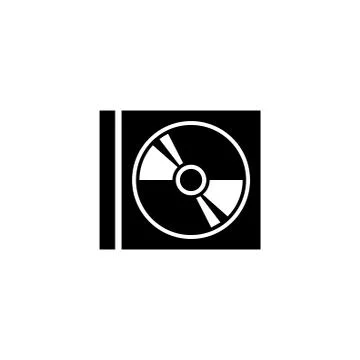 Blue Ray Disc in Box Flat Vector Icon Illustrazione stock