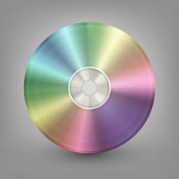 Blue-ray, DVD or CD disc. Vector illustration Stock Illustration