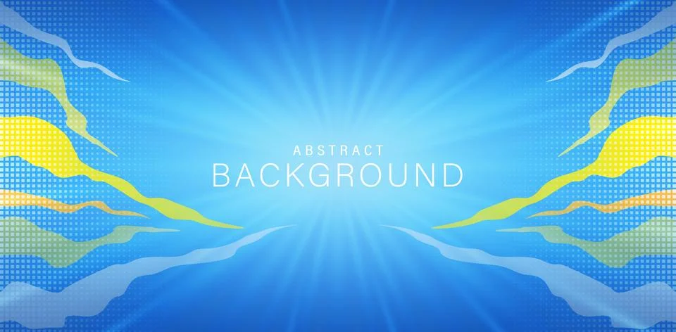 Blue Rays Abstract Background Stock Illustration