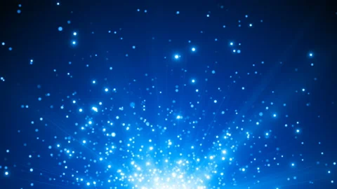Blue rays dust particles light background video Vidéo 209125245
