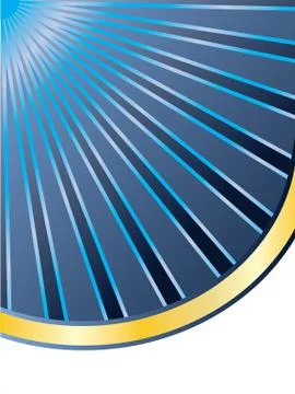 Blue rays heading for gold Illustrazione stock