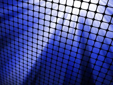 Blue rays light 3D mosaic. EPS 8 Illustrazione stock