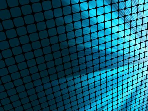 Blue rays light 3D mosaic. EPS 8 Illustrazione stock