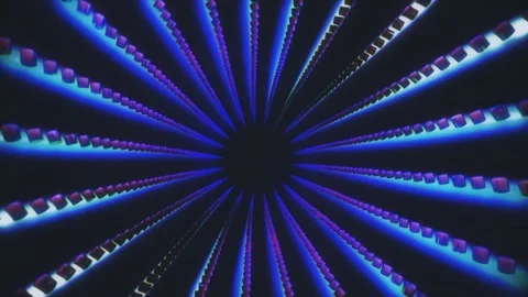 Blue rays of light tunnel, leaving a dark space for the design in the center. Stock Footage 299089405