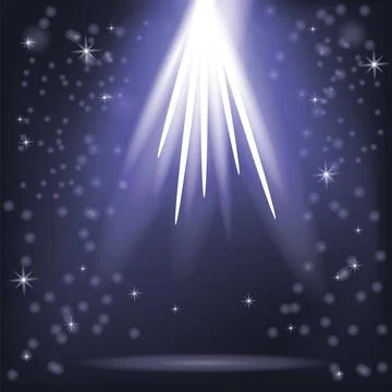 Blue Rays of Lights Blue Rays of Magic Lights on Blurred Starry Background... Stock Photos