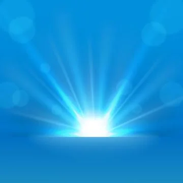 Blue Rays rising background, Vector Illustration Stock Illustration