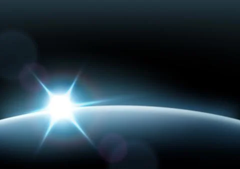 Blue Rays Rising Background, Vector Illustration 스톡 일러스트