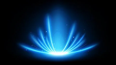 Blue Rays Rising Background, Vector Illustration Illustrazione stock