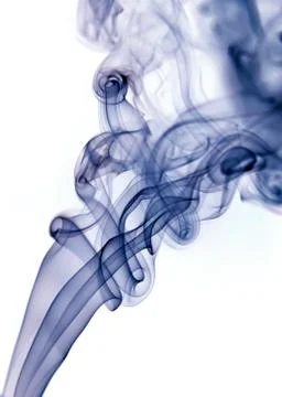 Blue rays smoke abstract in white background Stock Illustration