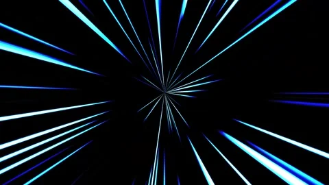 Blue Rays of Speed and Space Stock Footage 290007552