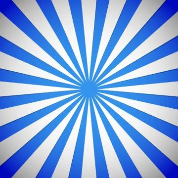 Blue Rays, starburst, sunburst background. Illustrazione stock