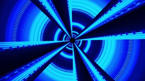 Blue Rays Technical Neon Light Abstract Motion Graphic Background Loop Stock Footage 237069611