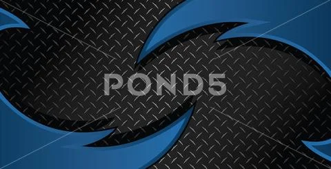 Blue Razor Diamond Plate Textured Vector Background Illustration Stock Illustration