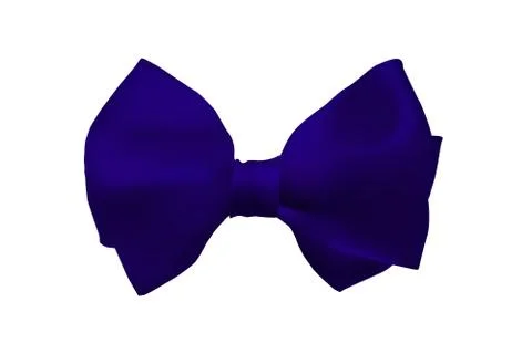Blue realistic bow. Stock Illustration