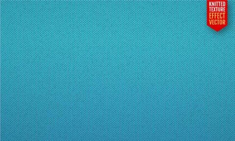 Blue realistic knit texture vector seamless pattern Stock Illustration