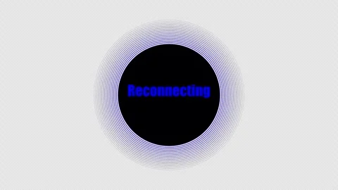 Blue reconnecting message with loading dots. Stock Footage 339254342