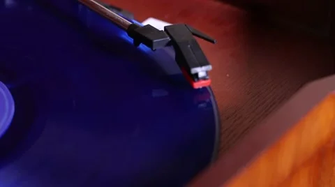 Blue Record Starting Stock Footage 49729291