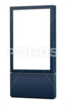 Blue Rectangle Billboard PSD Template