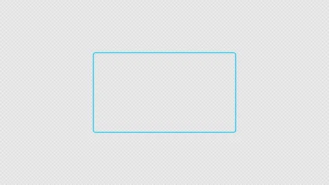 Blue Rectangle Border Frame Animation with Alpha Channel Stock Footage 337291980