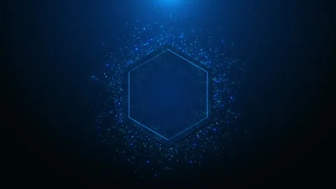 Blue rectangle flying particles Animation concept product presentation, mock up. Stock Footage 312021643