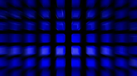Blue rectangle matrix disco background.machine,pattern,technology,media,pulse,3d Stock Footage 796378