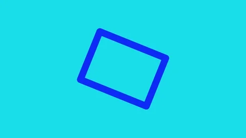 Blue Rectangle Moves Animation Video Stock Footage 124885312