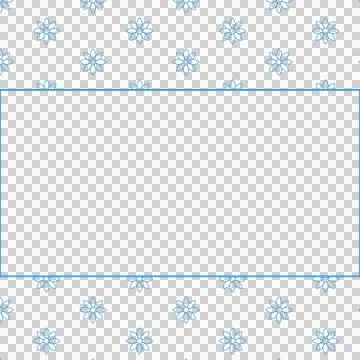 Blue rectangle shape and floral designs 스톡 일러스트