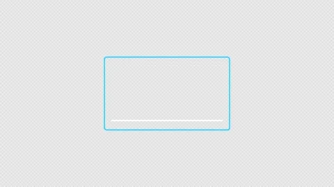 Blue Rectangle Text Box with White Dividing Line and Alpha Channel Stock Footage 337292019