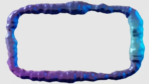 Blue rectangular animated border on transparent background. 库存影片 310093427