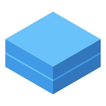 Blue rectangular box in isometric view representing storage or shipping 스톡 일러스트