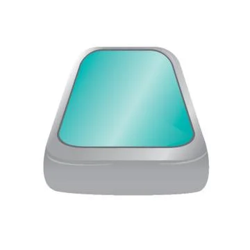 Blue Rectangular Button Illustrazione stock