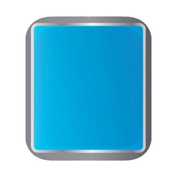 Blue Rectangular Button 스톡 일러스트