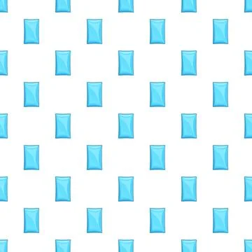 Blue rectangular chewing gum seamless wrapper pattern Stock Illustration