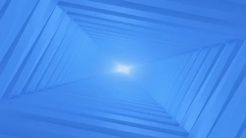 Blue Rectangular Endless Tunnel Vídeos de archivo 78991787