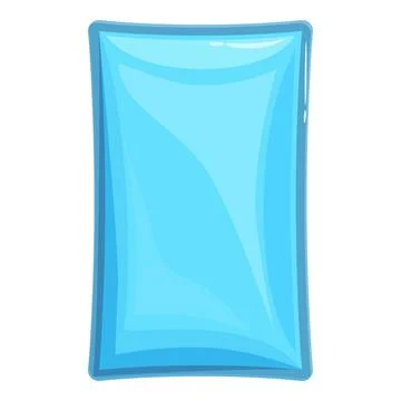 Blue rectangular inflatable pillow for comfortable sleeping Stockillustratie