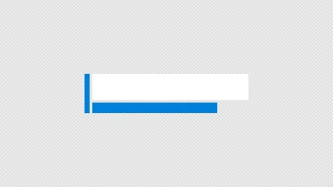 Blue Rectangular Lower Third Banner Animation on Transparent Background Stockbeeldmateriaal 339058619