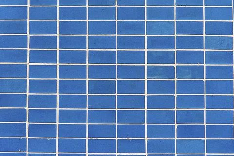 Blue rectangular mosaic tile background Foto stock