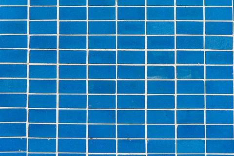 Blue rectangular mosaic tiles Foto stock