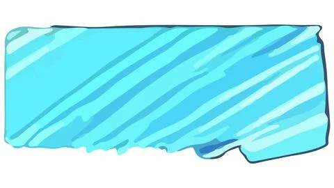 Blue rectangular shape with diagonal brush strokes in grunge style. Stock Illustration