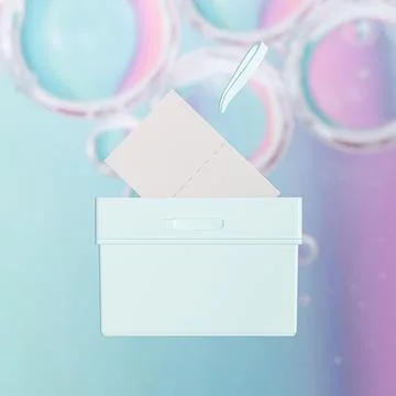 Blue rectangular shape facial toner pad container with Flip top cap mockup Stock-Illustration