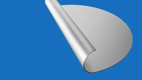 Blue rectangular shaped sticker curled from the corner Video stock 261169279